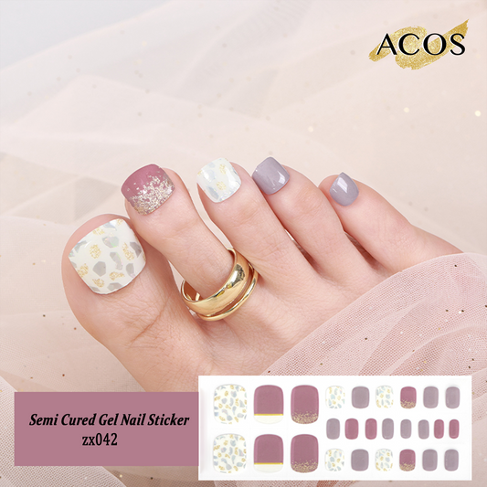 ACOS Semi Cured Gel Sticker for Feet -- Style #042