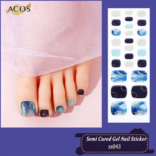 ACOS Semi Cured Gel Sticker for Feet -- Style #043