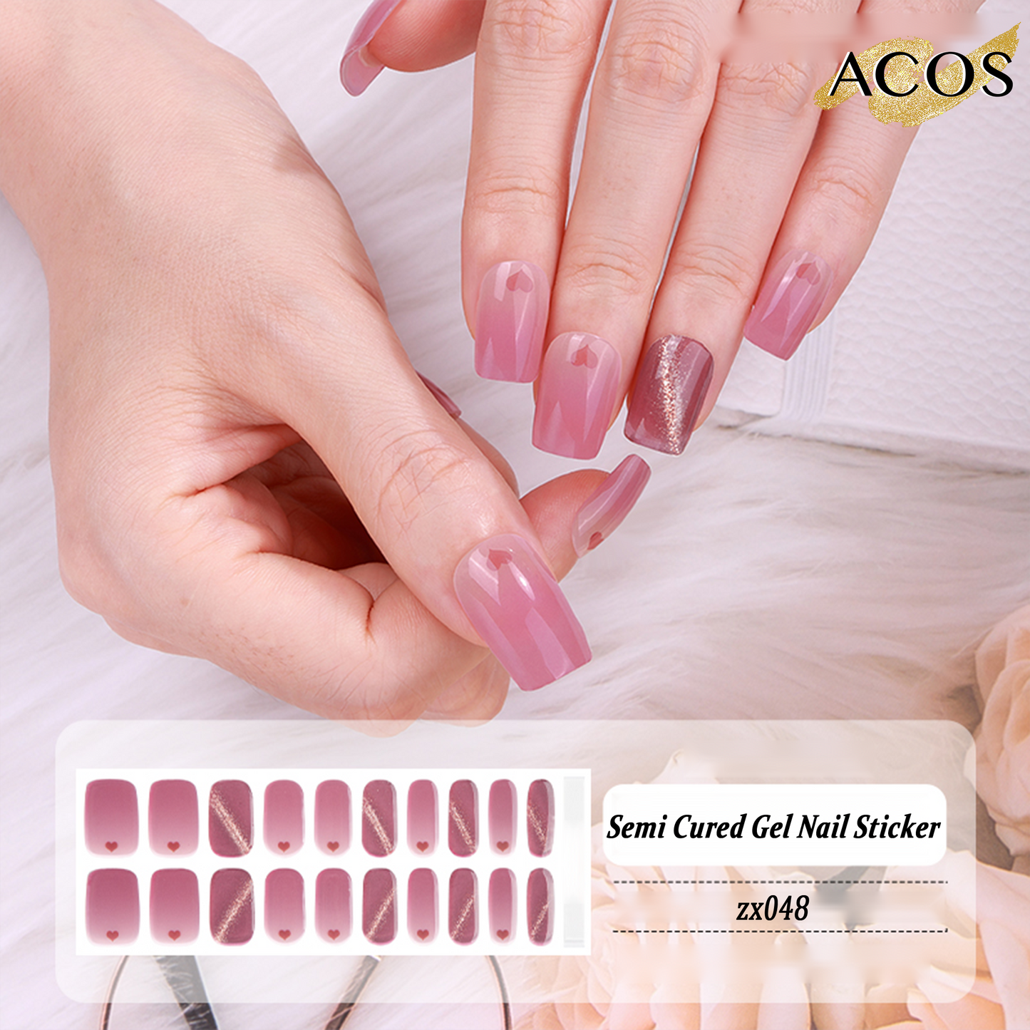 ACOS Semi Cured Gel Sticker -- Style #048