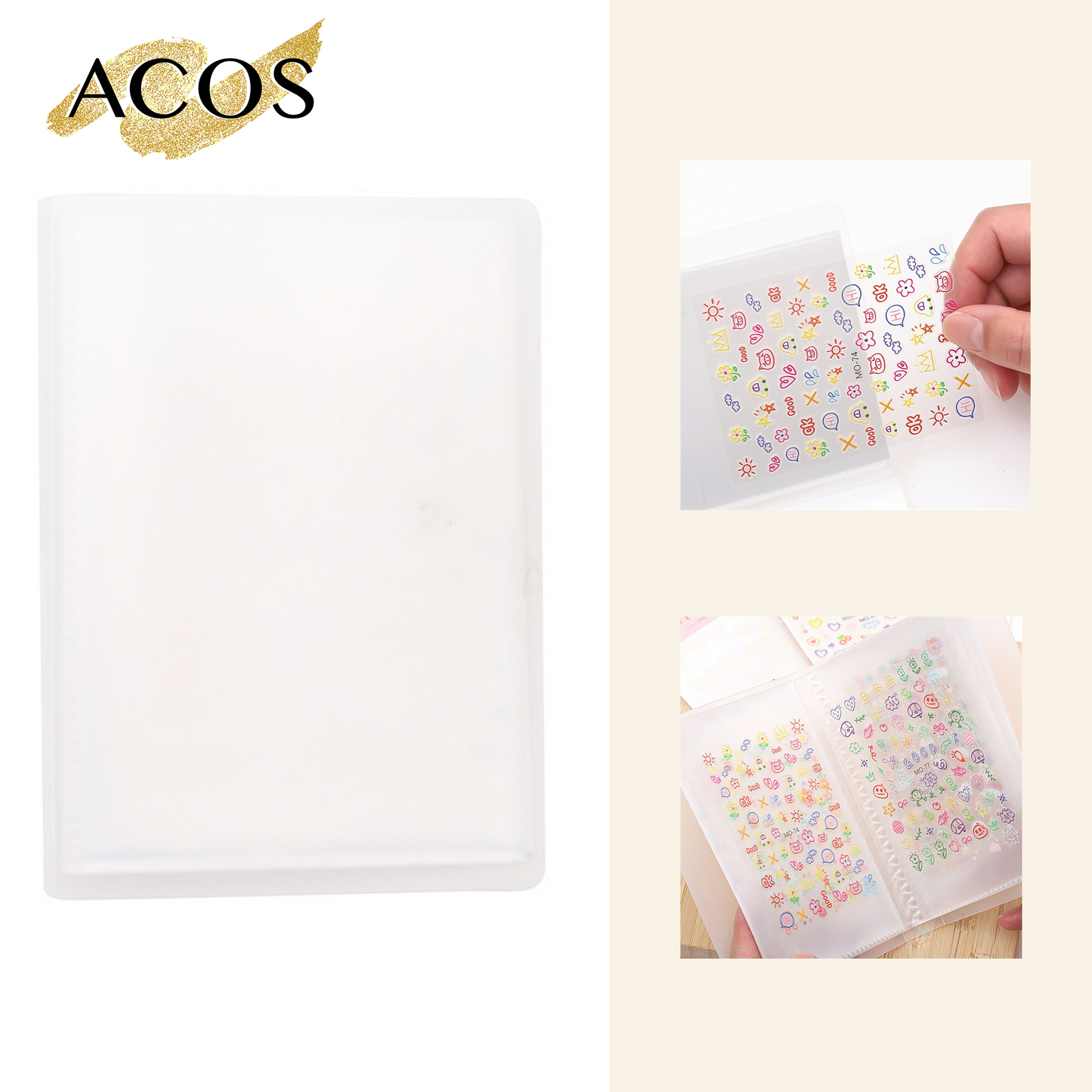 ACOS Nail Art Sticker Storage Sheet