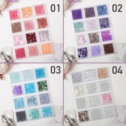 ACOS Mixed Shape & Colour Shells & Pearls Nail Decoration - Lashmer