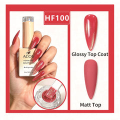 ACOS HEMA-free gel polish in Red Sparkle, colour 100