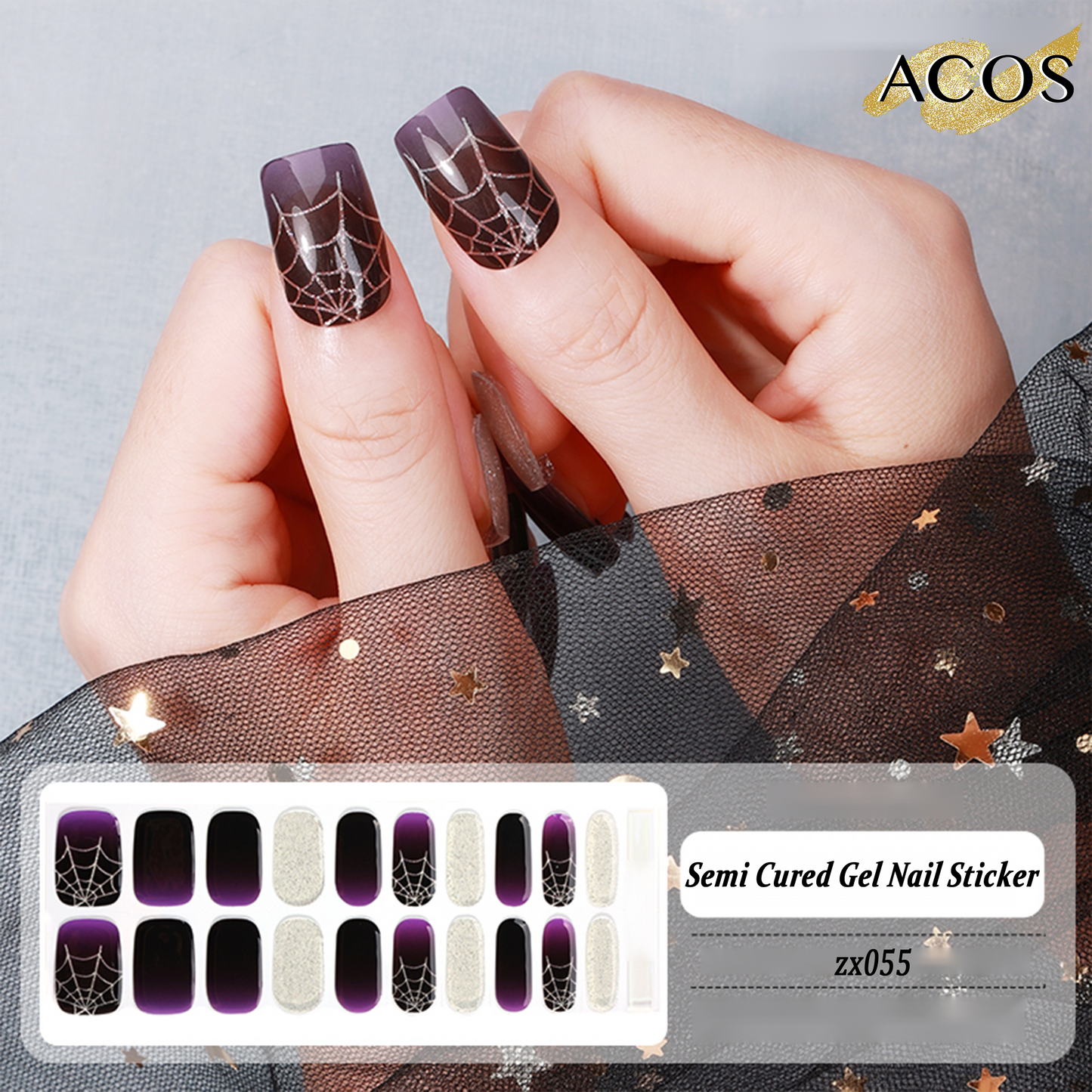 ACOS Semi Cured Gel Sticker -- Style #055