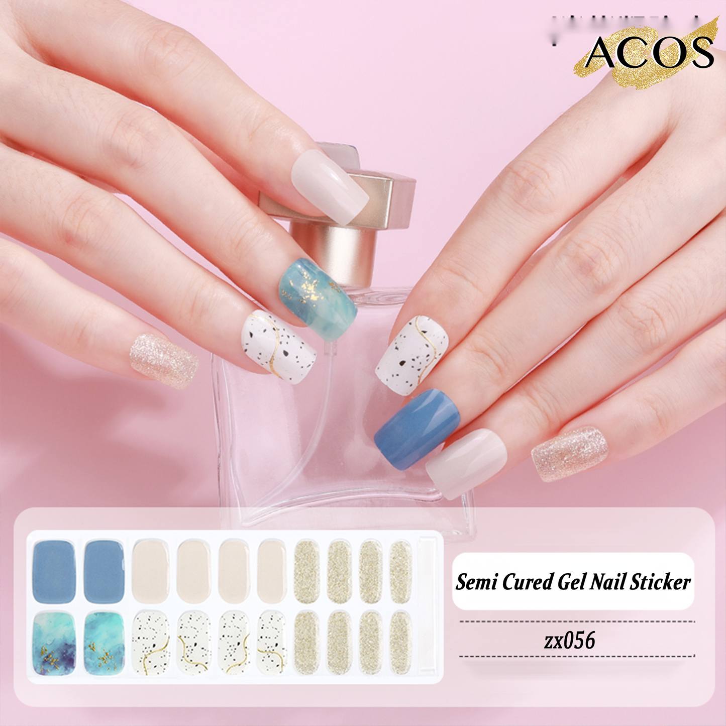 ACOS Semi Cured Gel Sticker -- Style #056