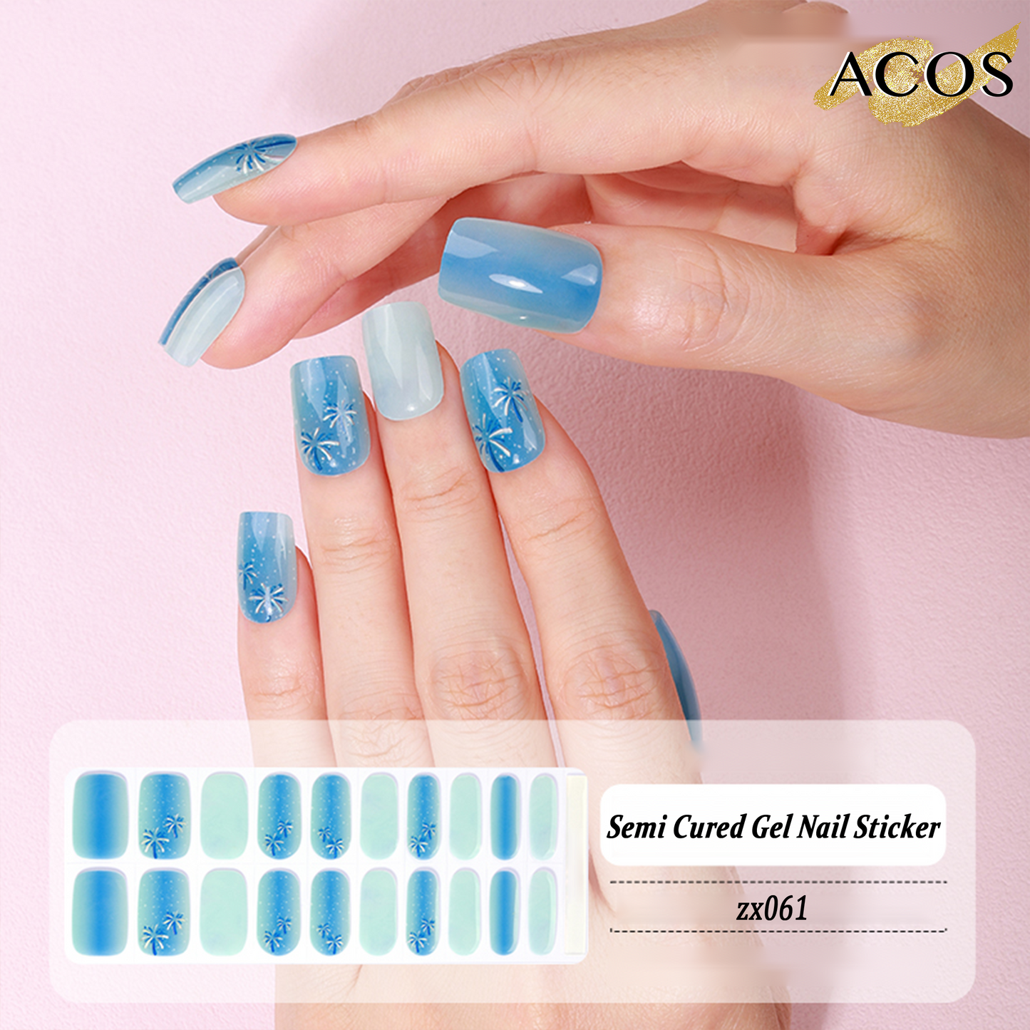 ACOS Semi Cured Gel Sticker -- Style #061