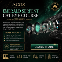 Emerald Serpent Cat Eye Course - master a bold emerald at eye look with magnetic light effects, snake-inspired detailing and textured scale are.
