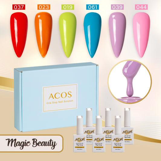 ACOS Gel Polish 6pcs Set (My era summer )