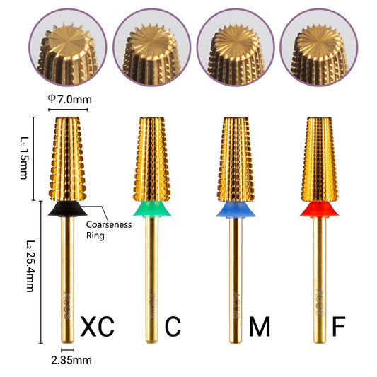 ACOS 7.0 5 in 1  Tungsten Carbide Nail Drill Bit (Straight Cut) - Lashmer