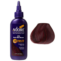 Hi Lift Adore Plus Semi Permanent Color Dark Red Brown #374
