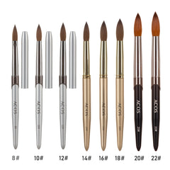 ACOS 100% Kolinsky Sable Acrylic Brush Oval Long  (Professional type)