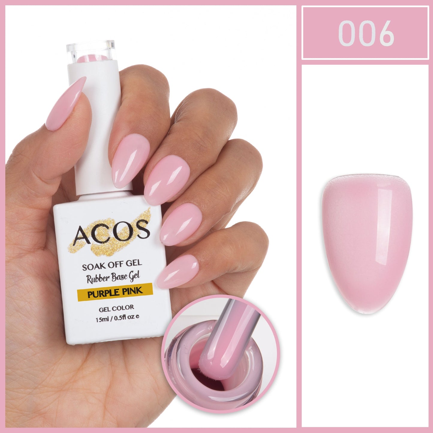 ACOS Rubber Base Soak Off Gel In A Bottle