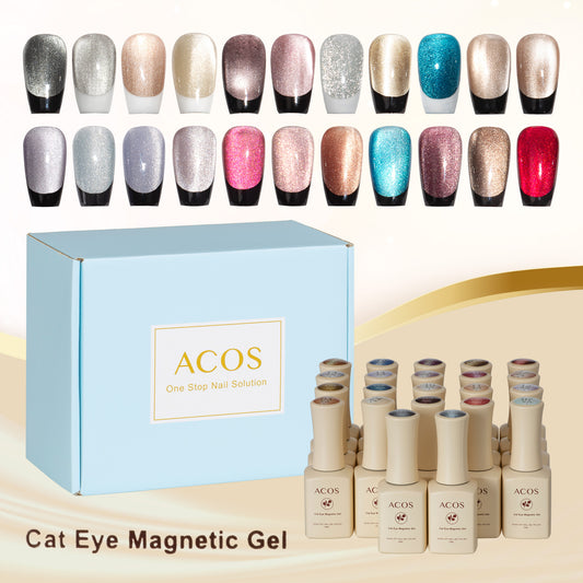 ACOS Ice Moon Cat Eye Magnetic Gel  Collection Set (22 colours)