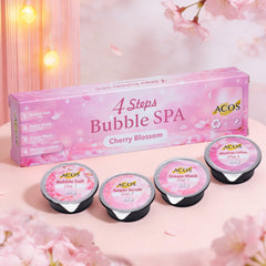 ACOS Bubble Spa Nail Deluxe Pedicure Kit 4 Steps - Cherry Blossom