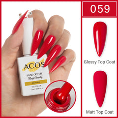 ACOS Magic Beauty Gel Polish Colour Bright Red(059)