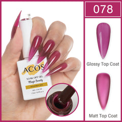 ACOS Magic Beauty Gel Polish Colour TRANSPARENT RED(078)