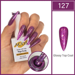 ACOS Magic Beauty Gel Polish Ink Purple Crystal(127)
