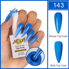 ACOS Magic Beauty Gel Polish Colour Iridescent Blue Gauze(143)