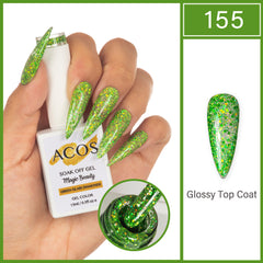 ACOS Magic Beauty Gel Polish Green Glass Diamonds(155)
