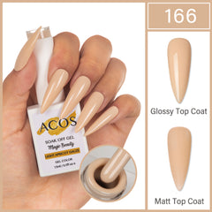 ACOS Magic Beauty Gel Polish Colour Light Apricot Gauze(166)