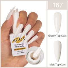 ACOS Magic Beauty Gel Polish Colour Soft White Moonlight(167)