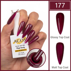 ACOS Magic Beauty Gel Polish Colour DEEP BORDEAUX (177)