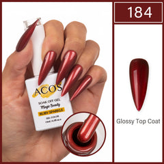 ACOS Magic Beauty Gel Polish Colour RUBY SPARKLE (184)