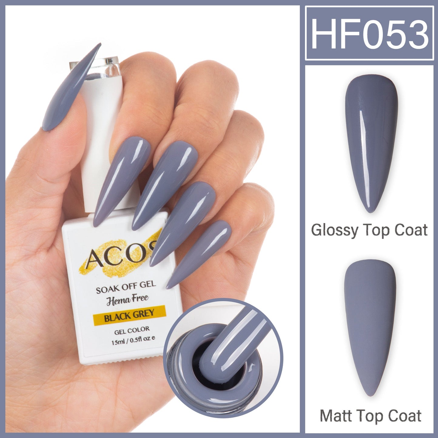 ACOS Hema Free Gel Colour BLACK GREY