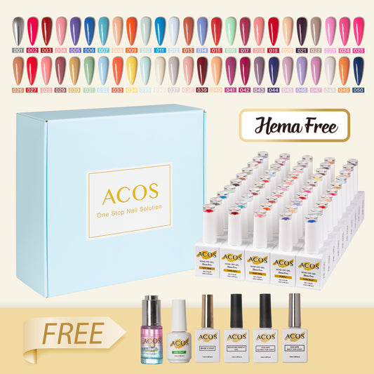 ACOS Hema Free Gel Polish Kit 50 Colours (Series #001)