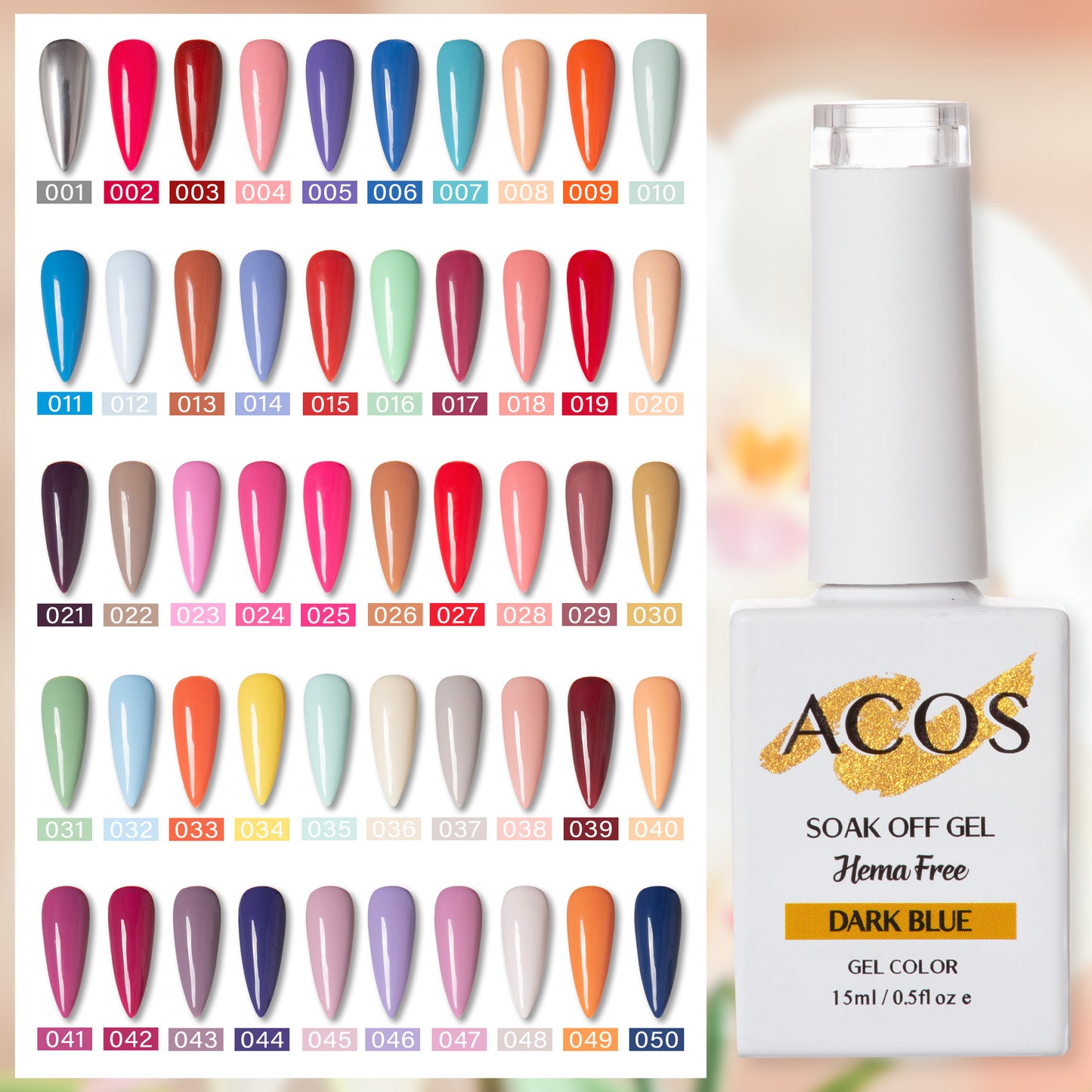 ACOS Hema Free Gel Colour Series #001 (15ml)