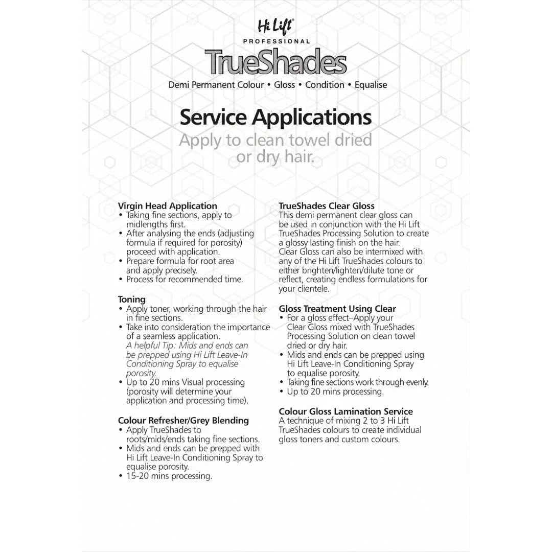 Hi Lift TrueShades Processing Solution 1L - Lashmer