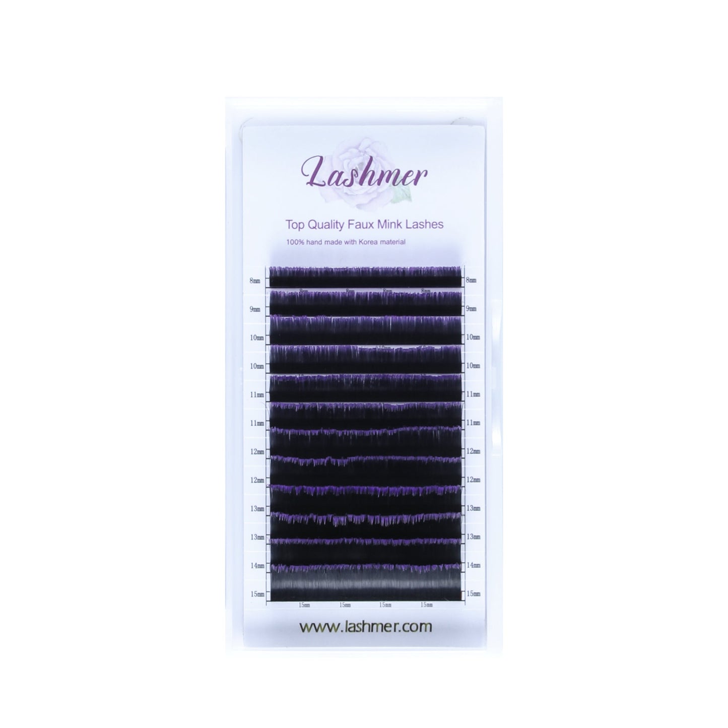 Purple Fast and Easy Fans Eyelashes  C Curl  (0.07) - Lashmer Nails&Eyelashes Supplier