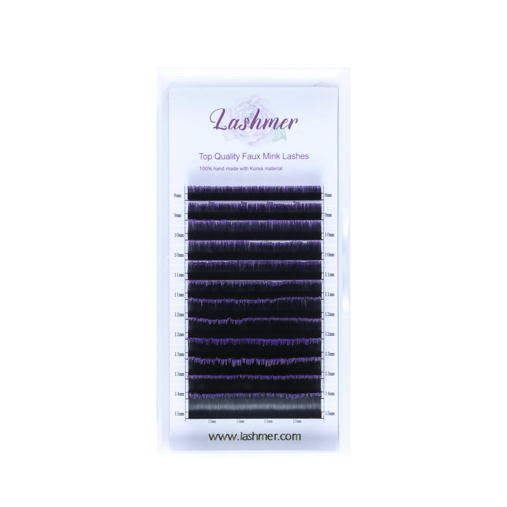 Purple Fast and Easy Fans Eyelashes  D Curl  (0.07) - Lashmer Nails&Eyelashes Supplier