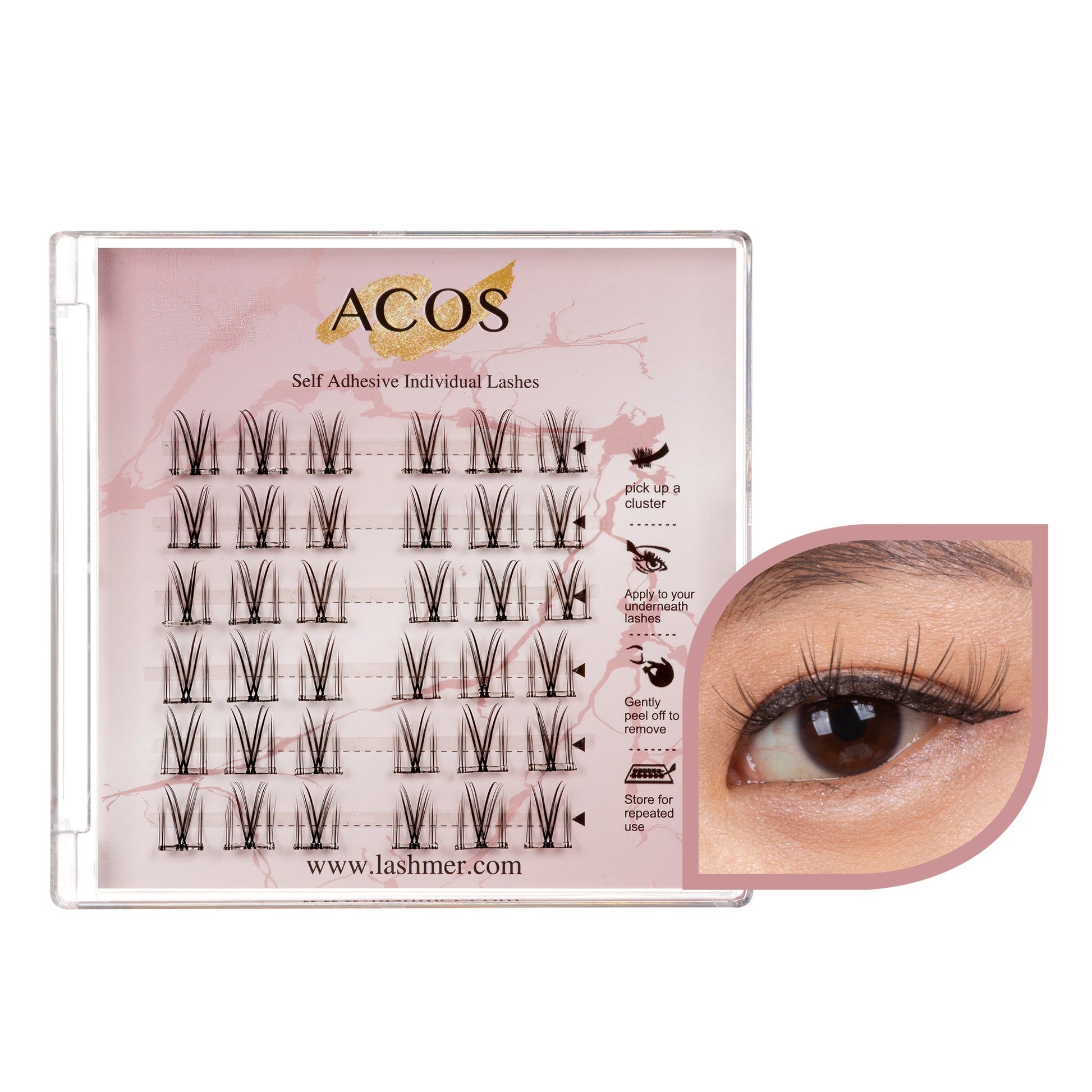 ACOS Cluster Lashes-No Glue-36 Clusters-Style 2 - Lashmer