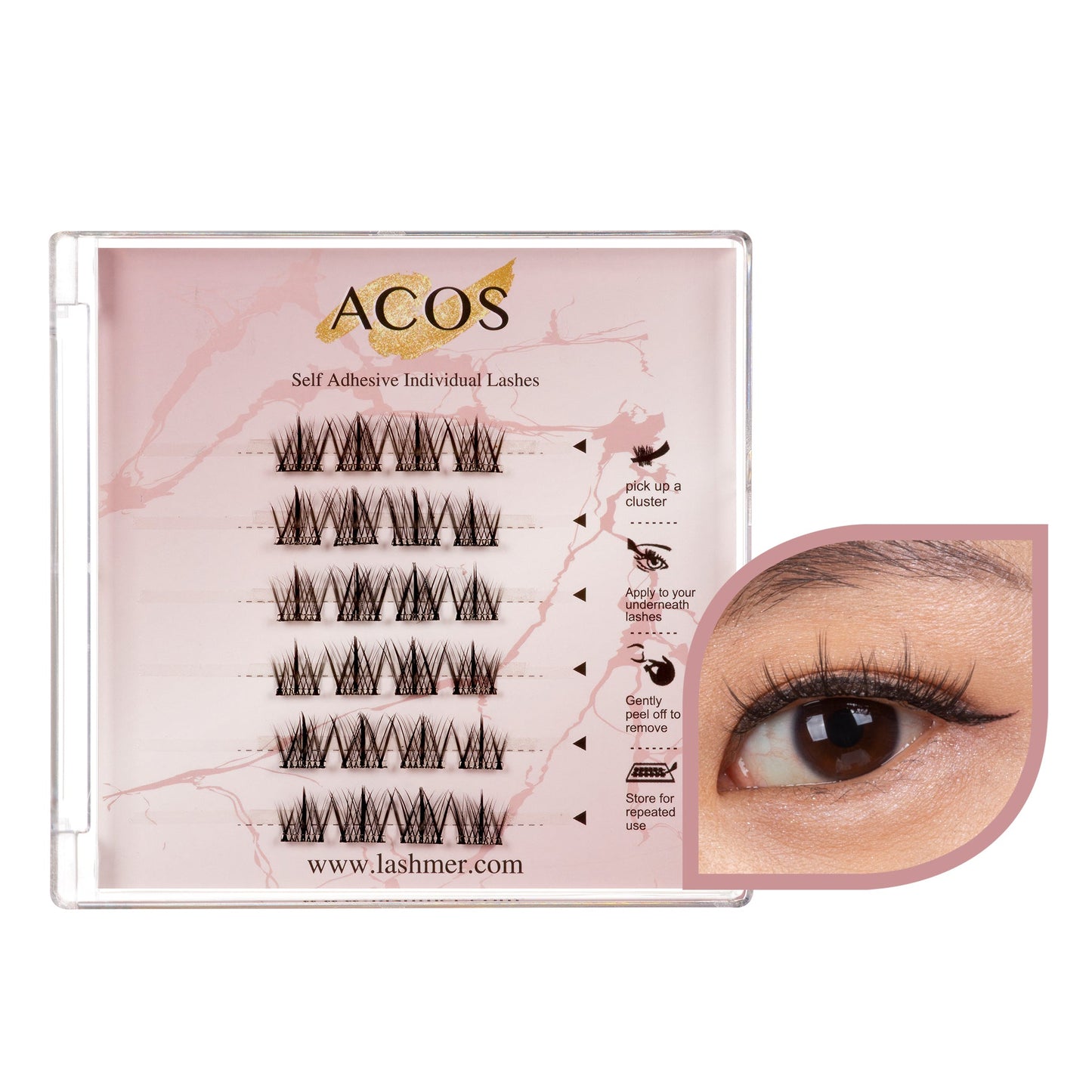 ACOS Cluster Lashes-No Glue-24 Clusters-Style 7 - Lashmer