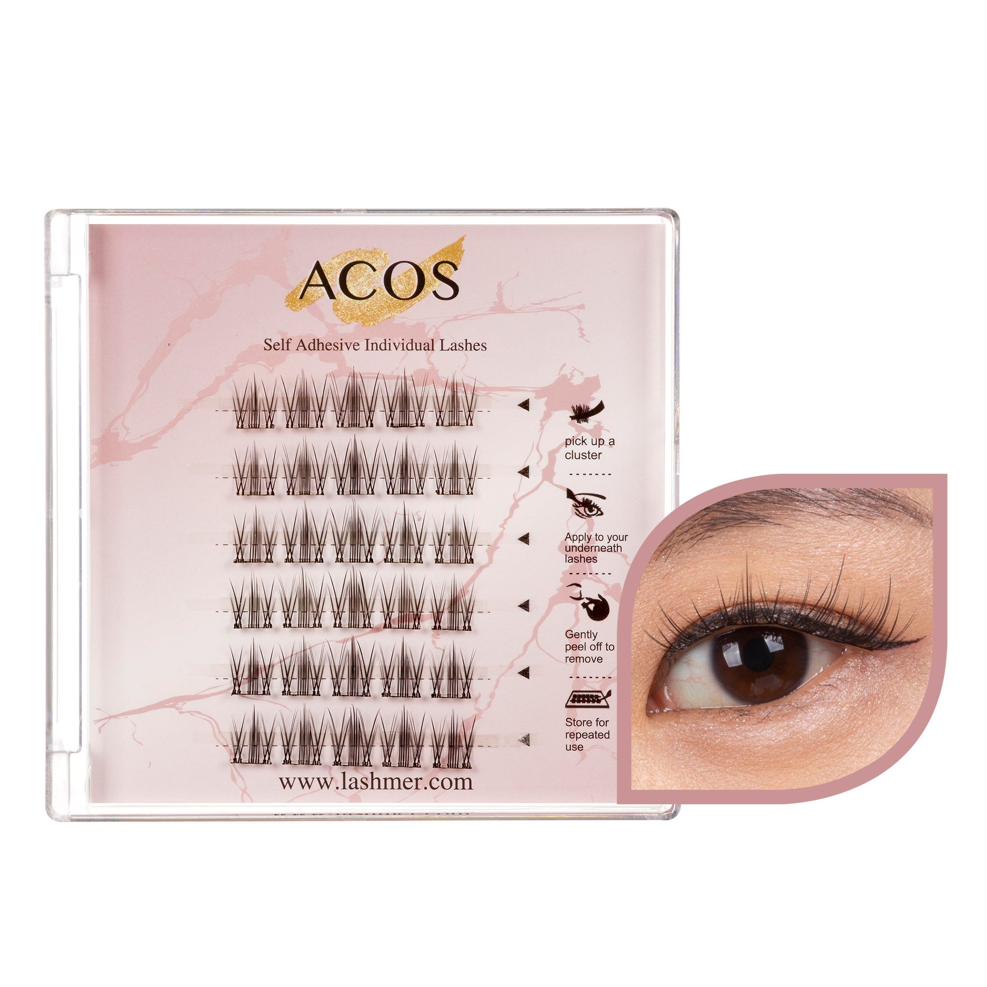 ACOS Cluster Lashes-No Glue-30 Clusters-Style 8 - Lashmer