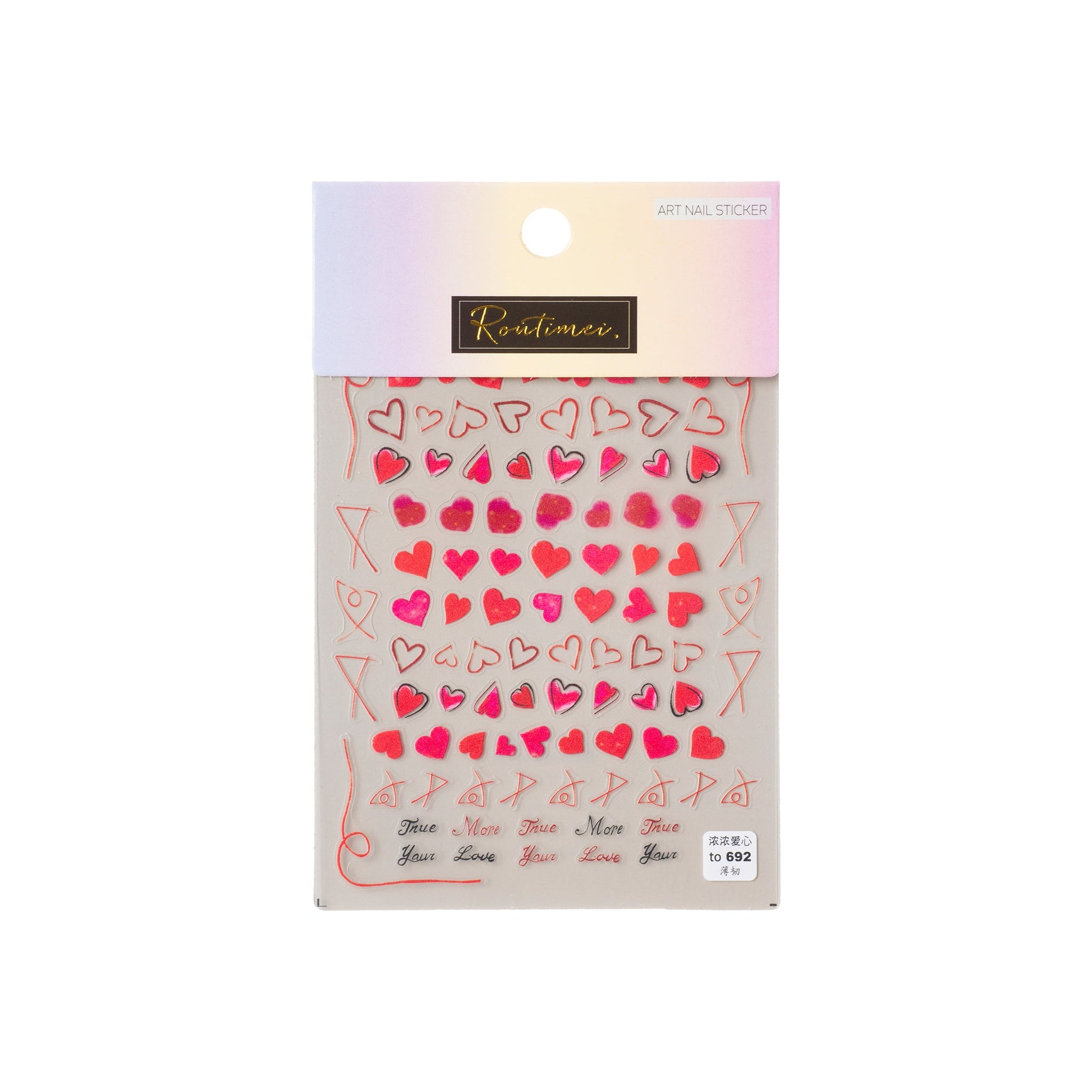 Nail Art Stickers -- Hearts - Lashmer
