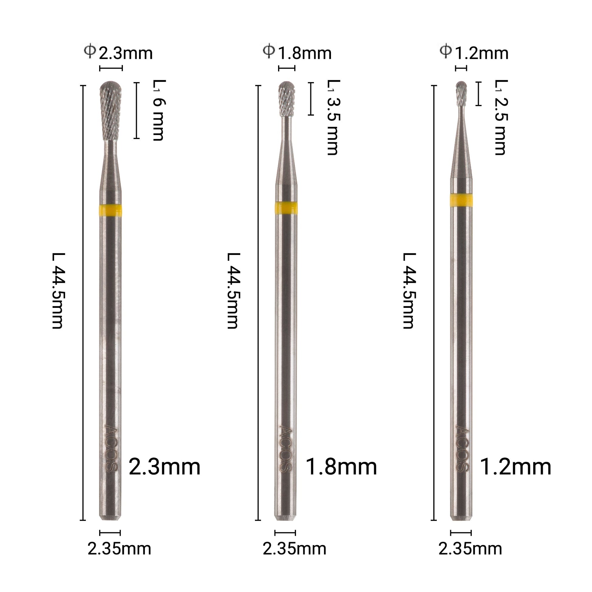 ACOS Pear Sharp Nail Drill Bit - Lashmer