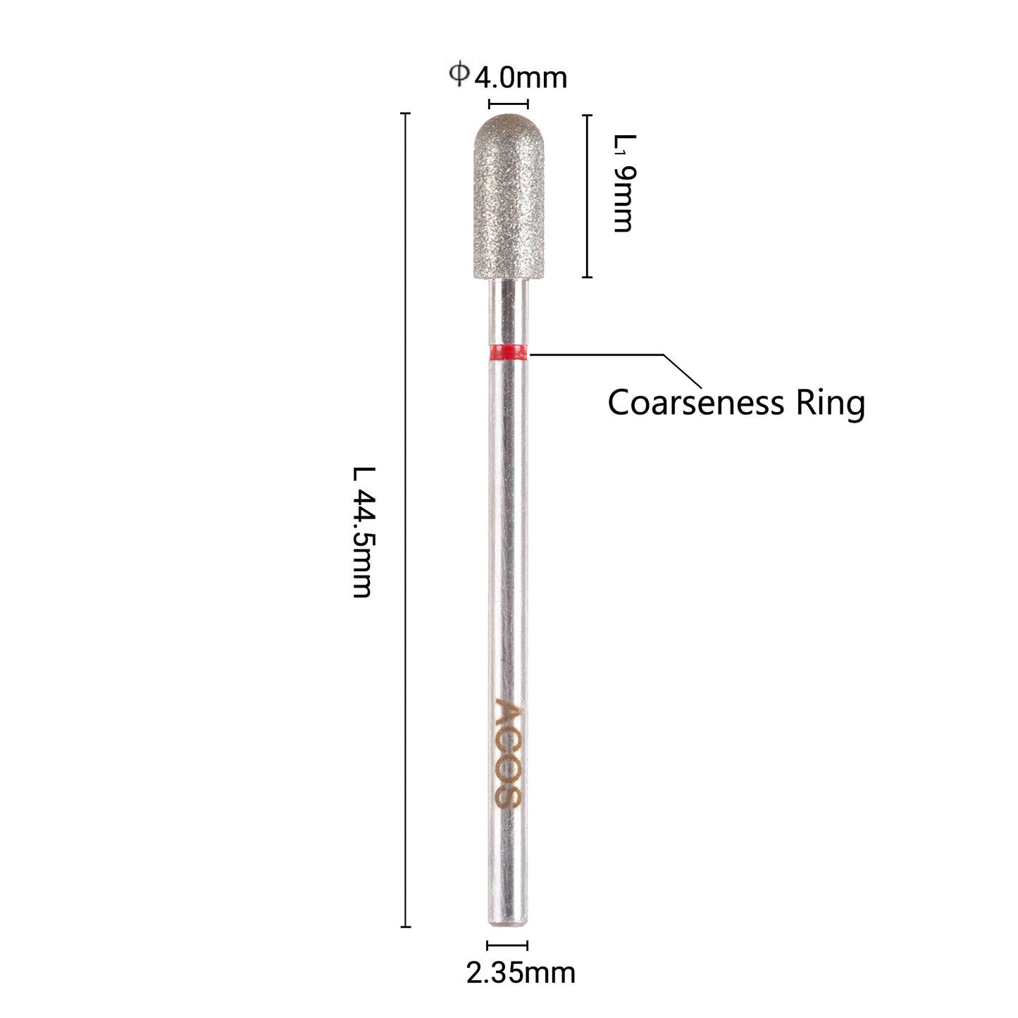 ACOS Diamond Rounded Top Cylinder Barrel Nail Drill Bit