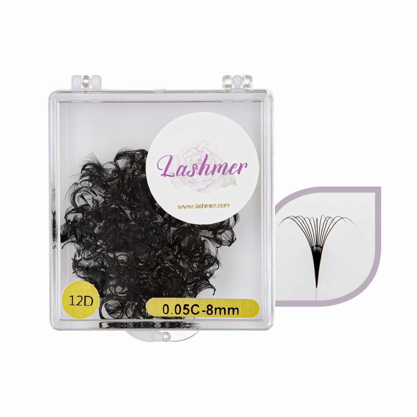 12D Loose Promade Fans | Lashmer | C, D Curl - 1000 Fans