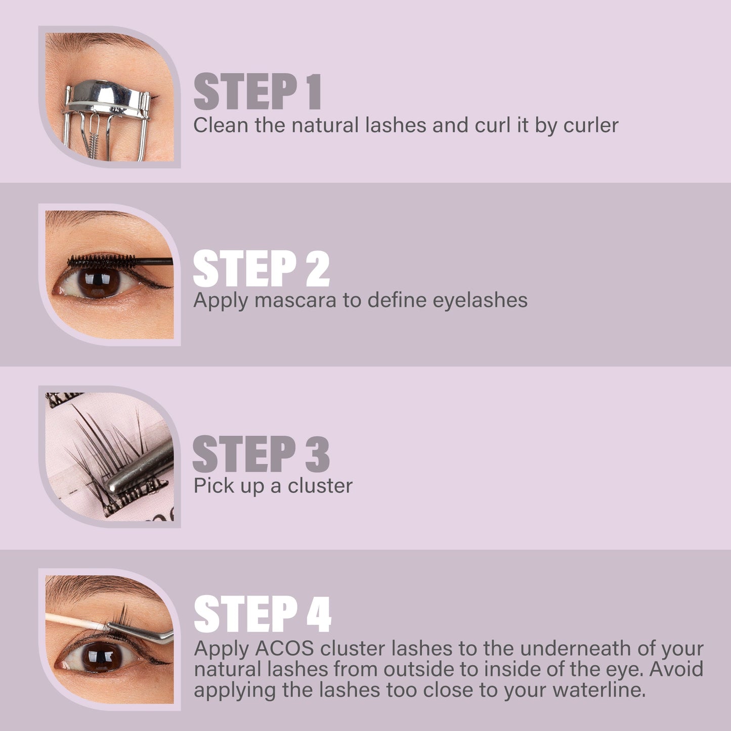 ACOS Cluster Lashes-No Glue-36 Clusters-Style 11 - Lashmer