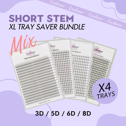 Lashmer Short Stem XL Tray Saver Bundle - X4 trays