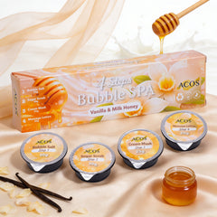 ACOS Bubble Spa Nail Deluxe Pedicure Kit 4 Steps - Vanilla&Milk Honey