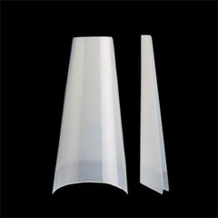 Coffin Natural Nail Tips, Half-Well 500pcs Pack (Sizes #0-9)
