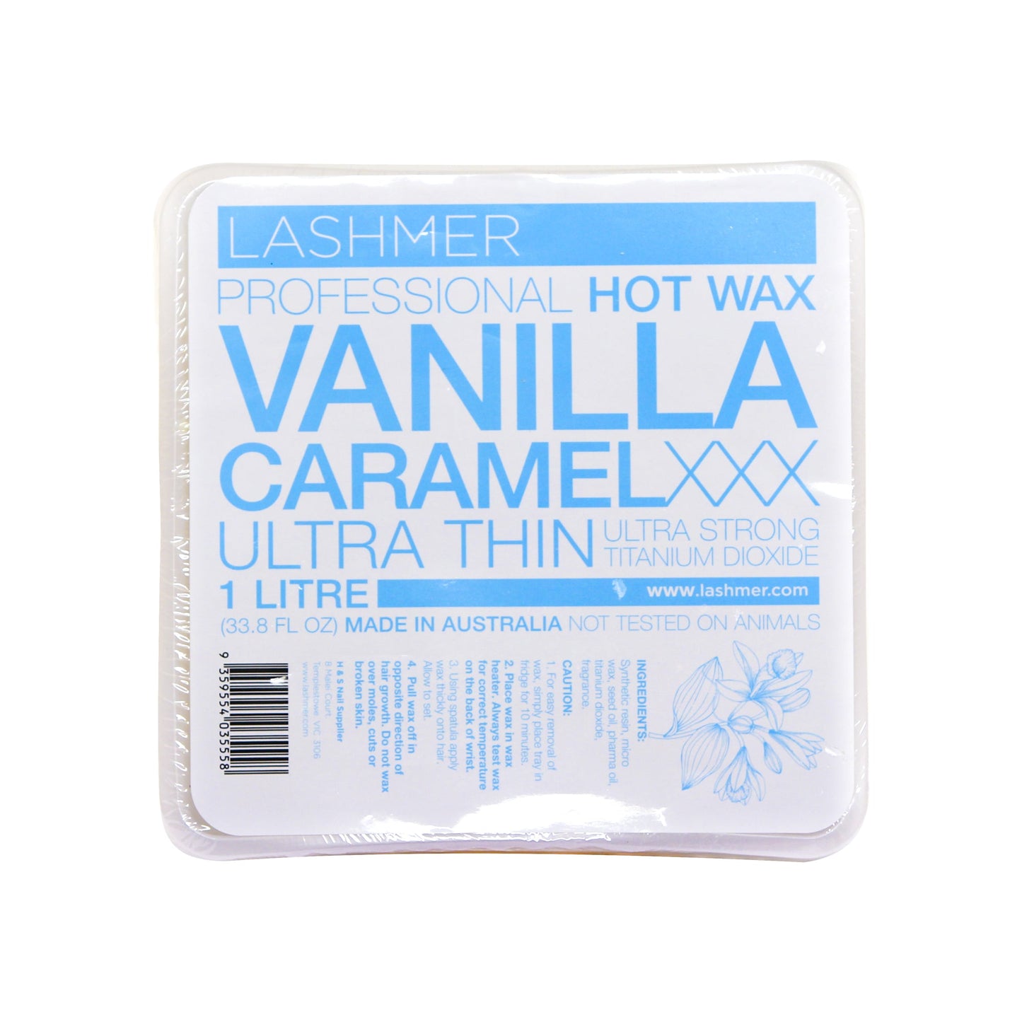 Lashmer Professional Natural Hot Wax / 1 Litre_Vanilla Caramel