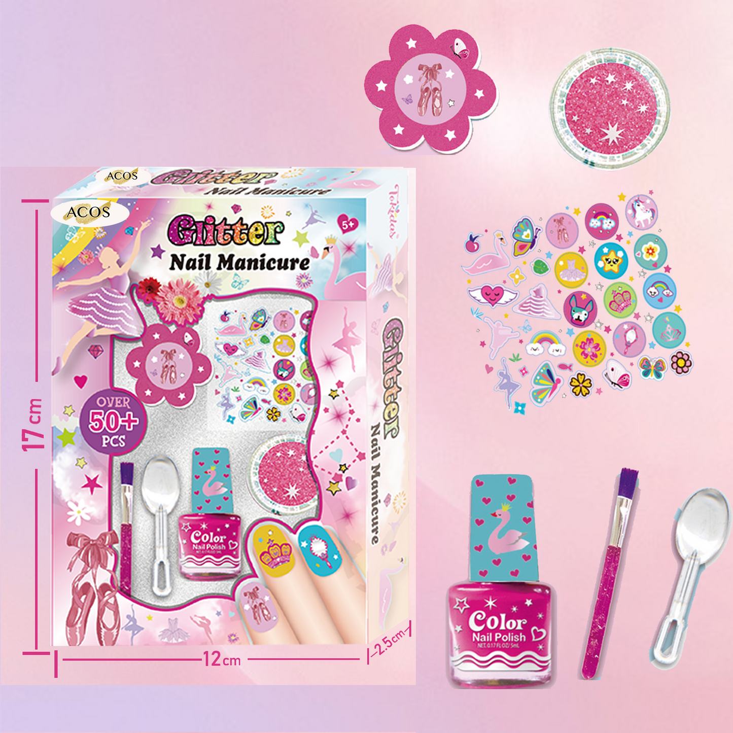 Kids Nail Kits with Glitter Nail Manicure Set