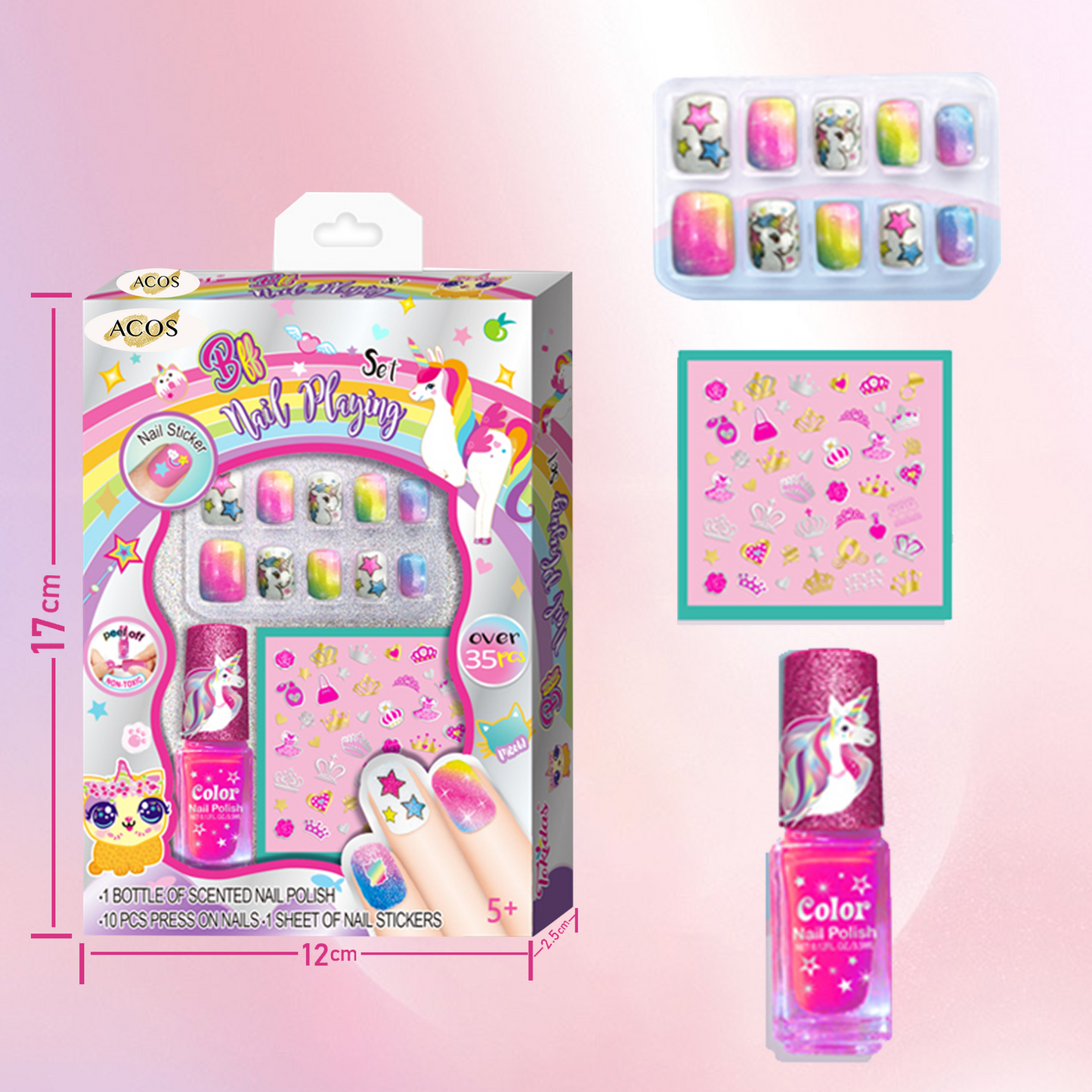 Kids Nail Kits with Beauty Fun Nail Playing Set #002