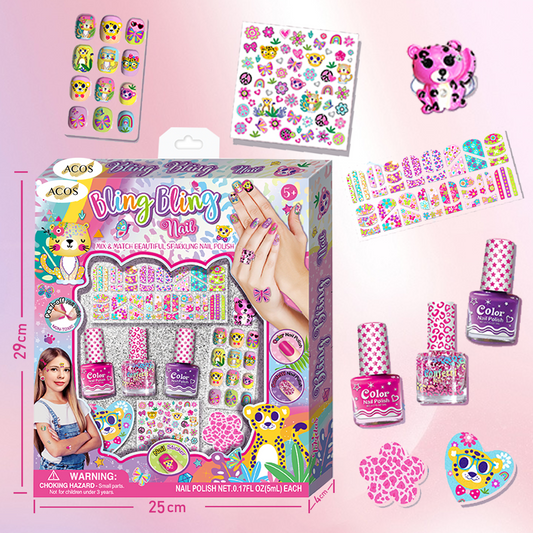 Kids Nail Kits with Bling Bling Nail Set #002