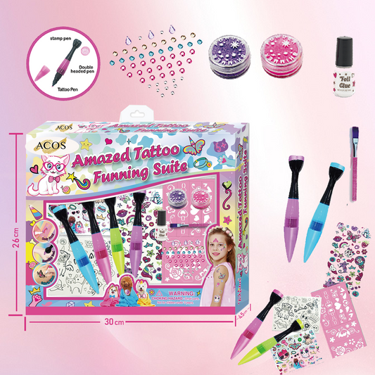 Kids Nail Kits with Amazing Tattoo Playing Set