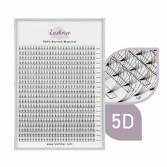 5D Short Stem Premade Fans | Lashmer | Ultra Black