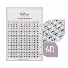 6D Short Stem Premade Fans | Lashmer | Ultra Black